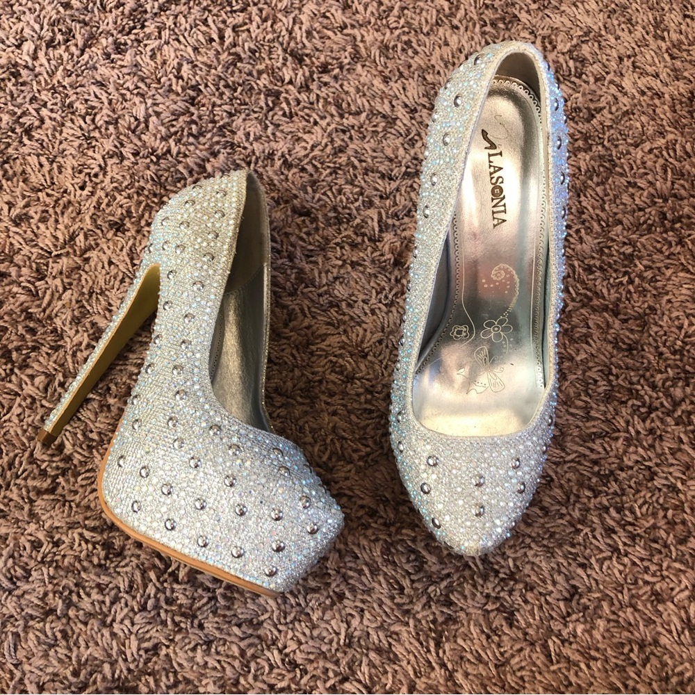Sparkly platform heels